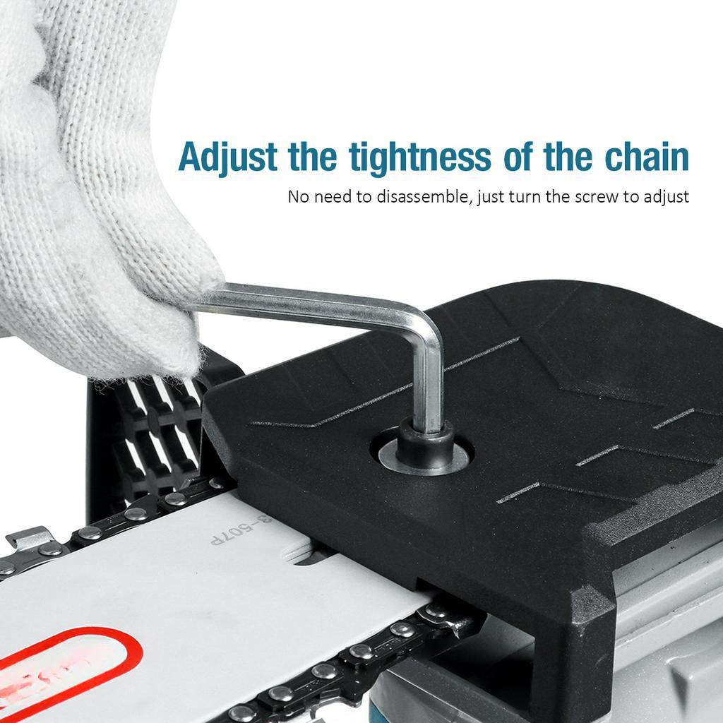 8 Zoll Bürstenlose Akku-Elektrokettensäge Astsäge Wiederaufladbar Holzbearbeitungsschneider Garten Holzeinschlag für 18-21V Akku