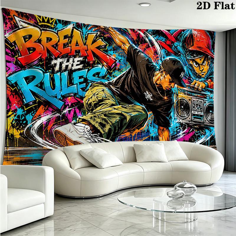 Hip pop Wall Tapestry Aesthetic Wall Hanging Printed Fabric Blanket Decorative Tapestries for Bedroom Living Room Home Decor