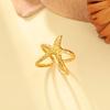 European American Oceanic Stainless Steel Starfish Ring - Women's Retro High-End Jewelry