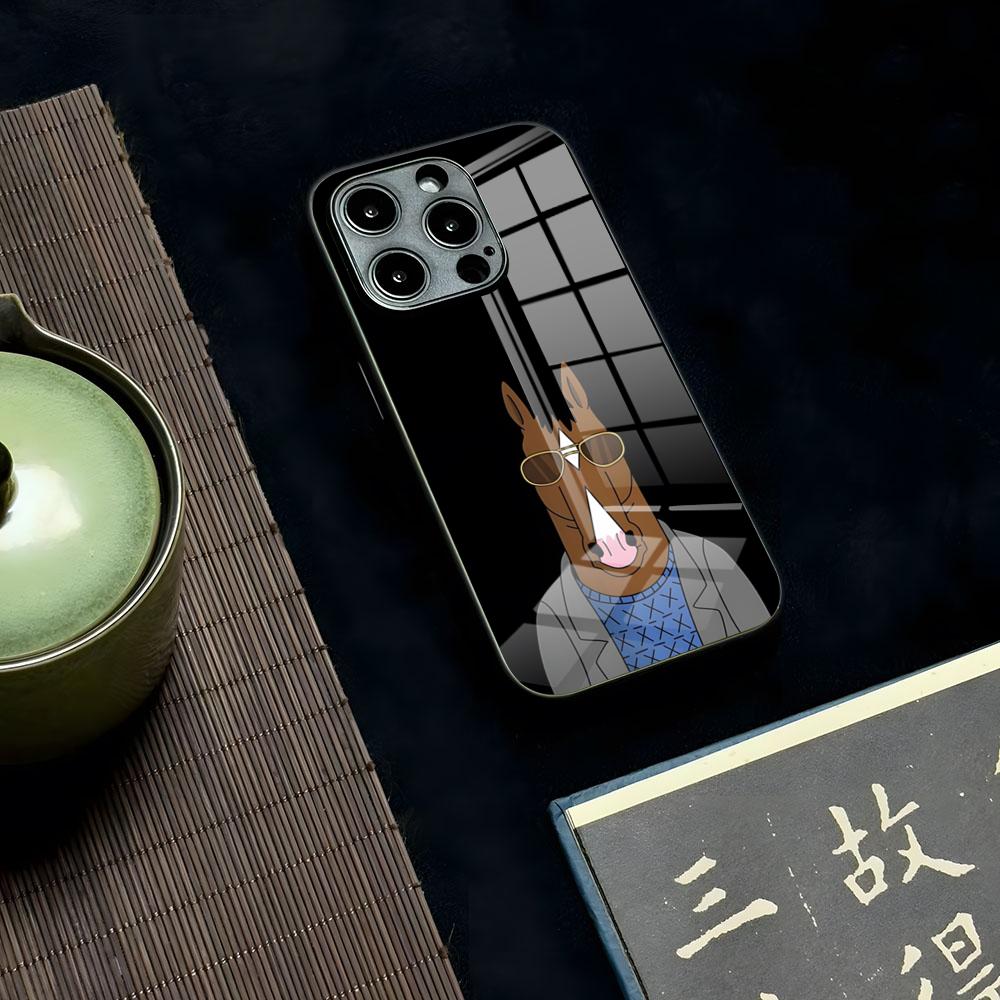 Cartoon B-boJack Horsemans Phone Case For Iphone 16 15 13 12 14 11 Pro Max Mini X Xr Xs 8 7 Puls 6 Glass Transparent Luxury Coqu