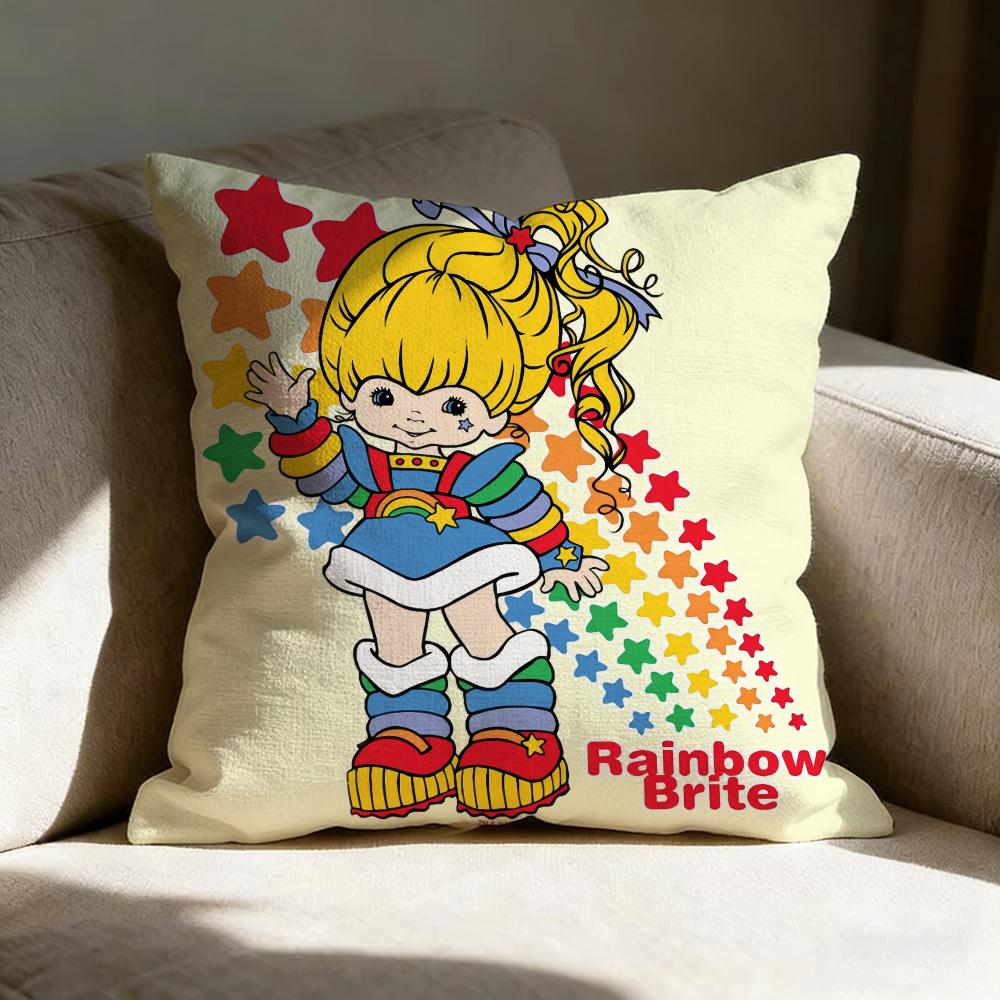 Cute R-Rainbows B-Brite Pillow Case pillowcase, double-sided printed, sofa cushion, bedroom headboard pillow