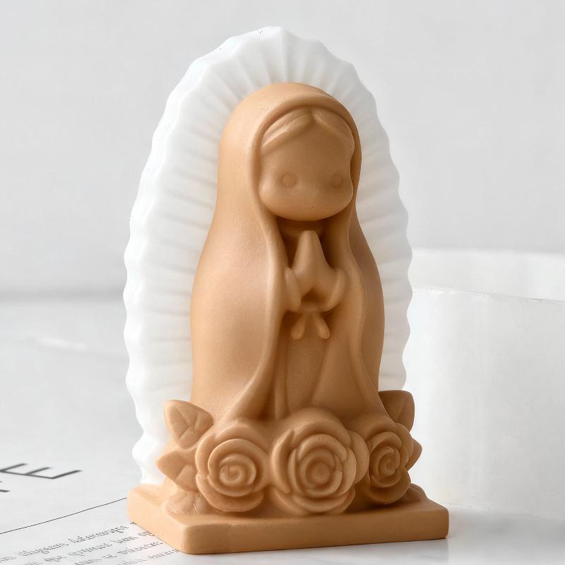 Praying Girl Angel Silicone Mold Diy Candle Scented Wax Plaster Ornament Mould Handmade Crafts Home Decoration Mold