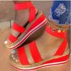 Summer Sandals Women Wedges Platform Ladies Hemp Shoes Ladies Candy Color Casual Girls Slip On Strap Cross Girls2022