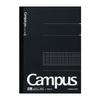 KOKUYO Campus Black Notebook, Grid, Semi-B5, No-4S5-D,