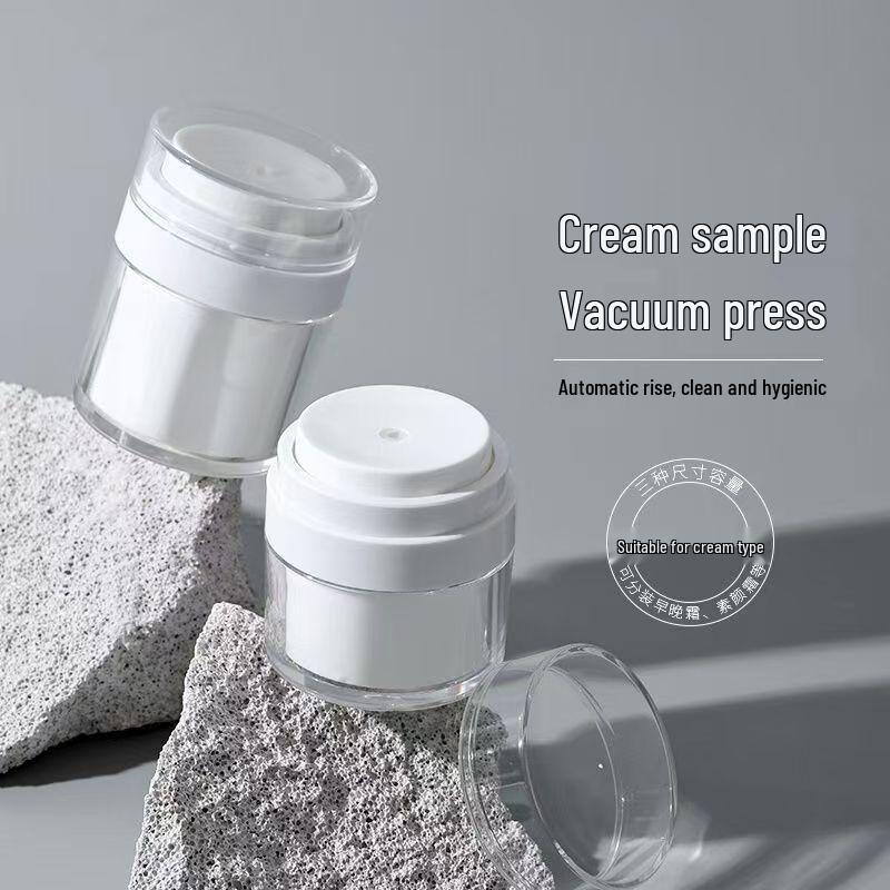 Silver 15ml50ml Acrylic Vacuum White Pump Bottle For Cream And Lotion