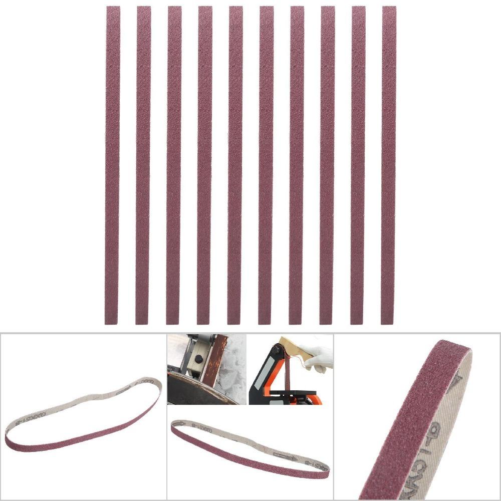 10pcs 533 X 9mm Aluminium Oxide Sandpaper Aluminum Oxide Belt Sander Strap  Woodworking