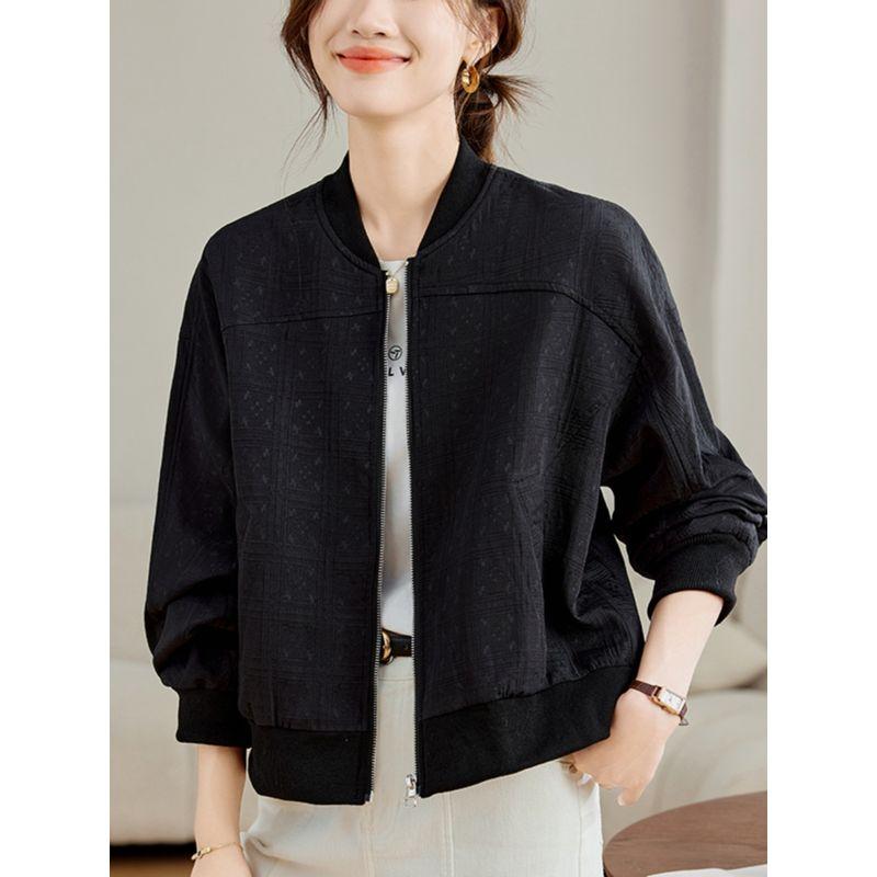 

Черный Повседневный Укороченный Жакет Кардиган Бейсбольная Форма Rice apricot L