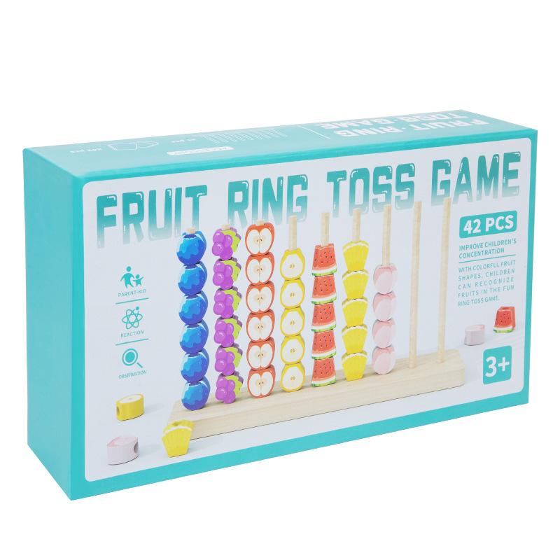 

Non-Toxic Montessori Early Education Fruit Color Classification Stacking Cylinders For Hand-Eye Coordination Exercise Kindergarten Fruit
