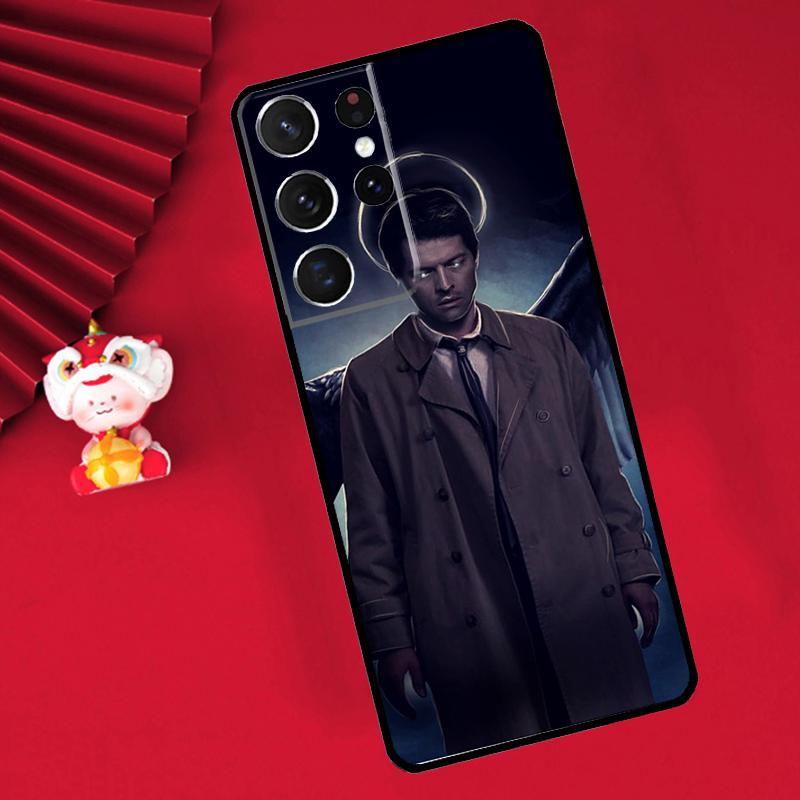 Angel Castiel Supernatural Hülle für Samsung Galaxy S26 S25 S24 Ultra S21 S20 S22 S23 Ultra S10 Plus S25 FE