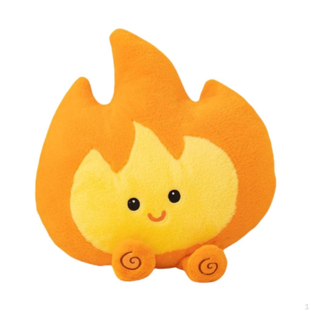 Cartoon Flame Plush Toy,Stuffed Toy Outdoor Camping Room Decoration,Reading Pillow,Fun Soft for