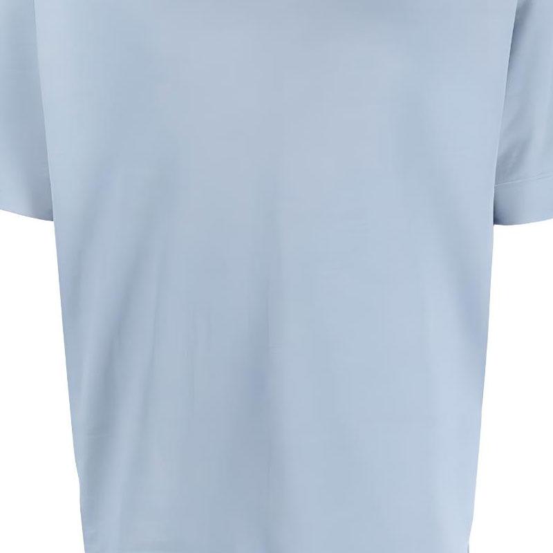 Emporio Armani Solid Color Fitted Crew Neck Short Sleeve T-Shirt Men Tops Sky-Blue 3R1TV7-1JWZZ-0738
