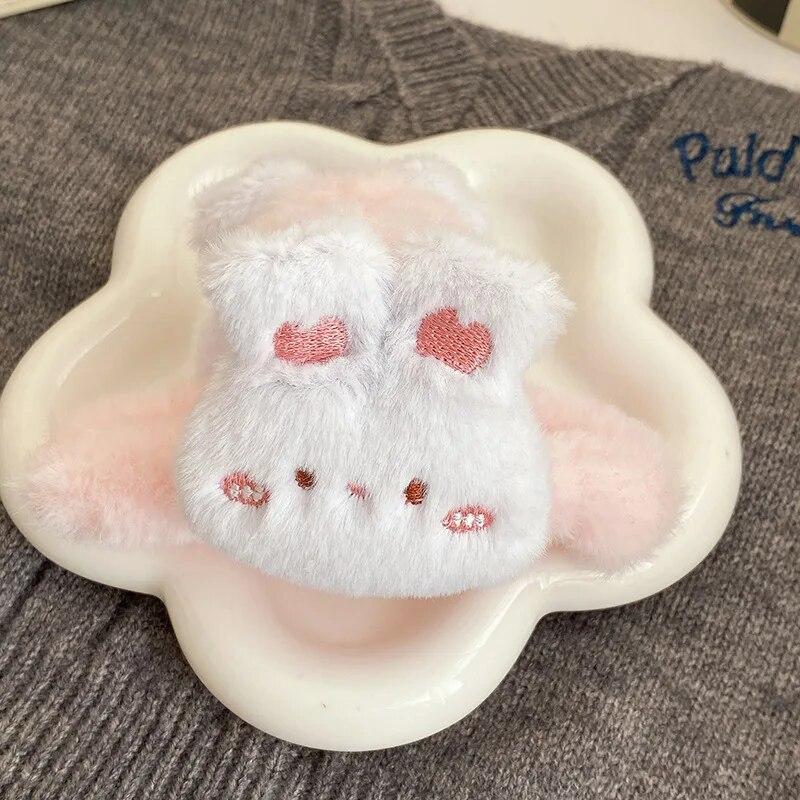 2024 Neue Elegante Cartoon Plüsch Haarspange für Frauen Vintage Haarspangen Kinder Haaraccessoires Süße Party Kopfbedeckung Geschenk