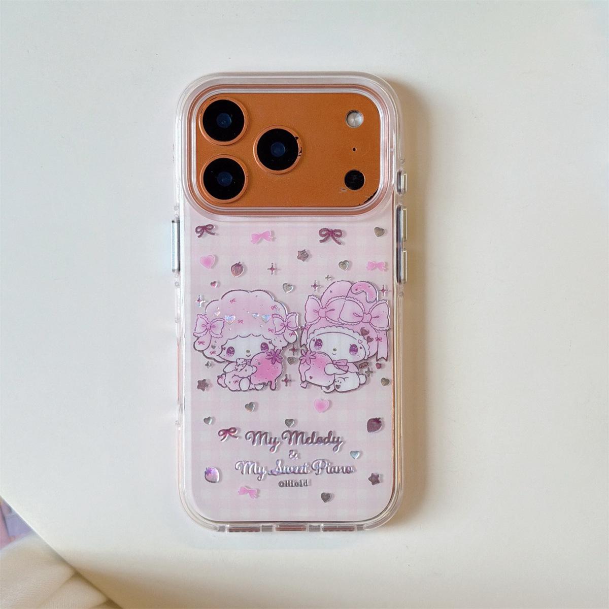 

Cartoon Strawberry My Melody Anti-Drop Phone Case for iPhone 14/13/15/16/17 Pro Max iPhone 17