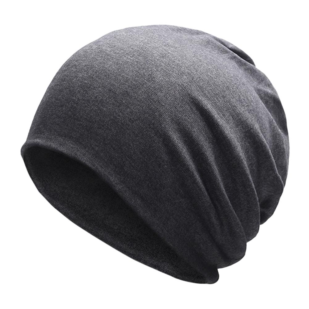 Unisex Stylish Knitted Cotton Cap Solid Color Warm Beanie Prevent Cold Wind Hat for Winter Autumn
