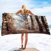 Forest Series Seaside Vacation Beach Towel Swimming Bath Towel Microfiber Sports Towel