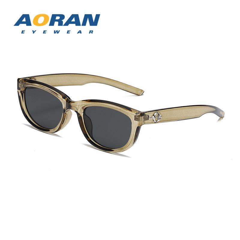 Unisex Oval Sunglasses: European & American Style, Fashionable Small Frame, UV Protection, Perfect for Driving.