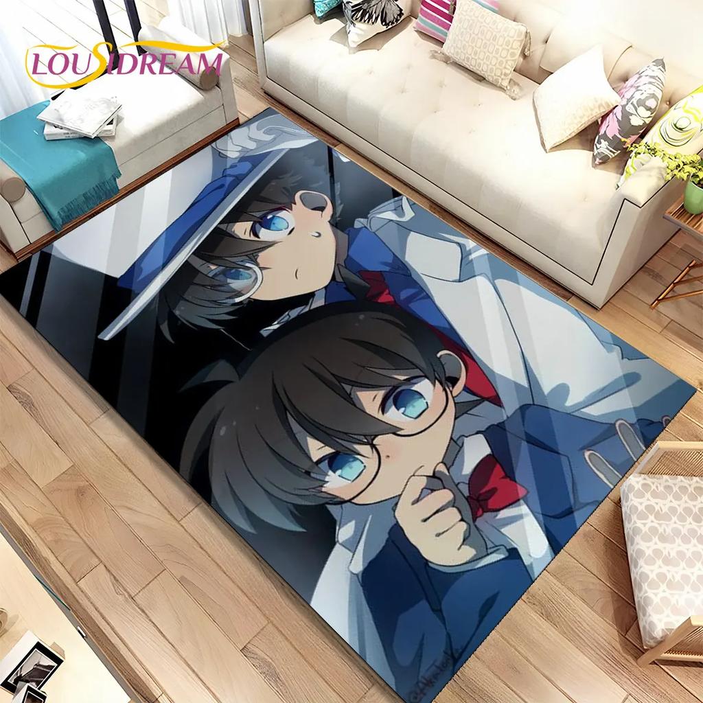 Anime Detective Conan Cartoon Area Rug Large,Carpet Rug for Living Room Bedroom Sofa Doormat Decoration,  Kid Non-slip Floor Mat