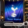 TapestryTottenham Hotspur FC Custom Name Text Personalized Wall Hanging Tapestry Home Wall Decor