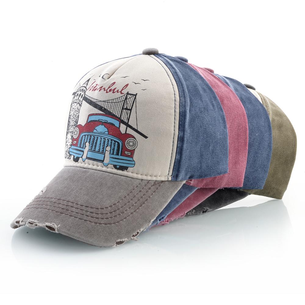 Gewaschene Baumwolle Papa Hut für Männer Mode handbemalt Stil Baseball Cap Frauen Snapback Baseball Hüte Outdoor Visier Caps Golf Bones