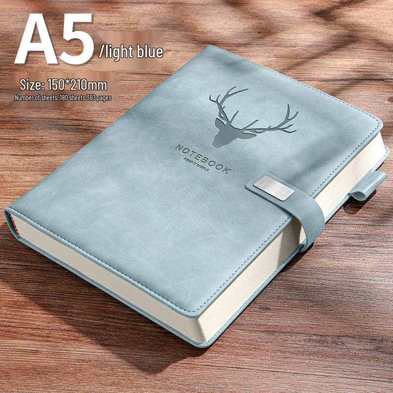 A5 Retro Leather Notebook: Simple Korean Style Diary for Business Meetings and Students