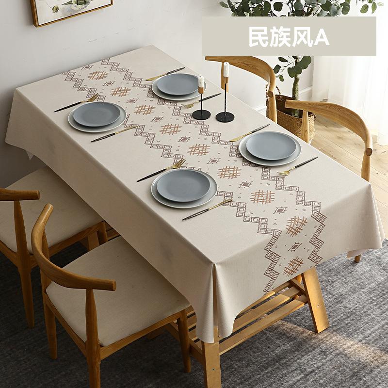 PVC European Tablecloth Waterproof Oil Resistant Wear-resistant Dining Table Decoration Accessories Home and Hotel Table Mats 90x140cm