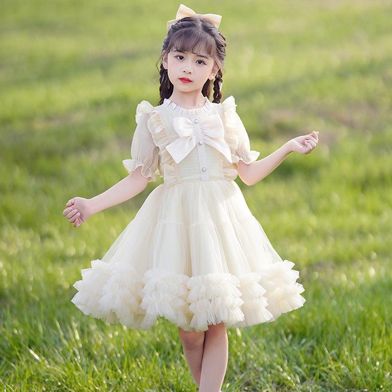 2025 Stylish Autumn Puffy Skirt for Big Kids: Girls  Mesh Princess Dress 110