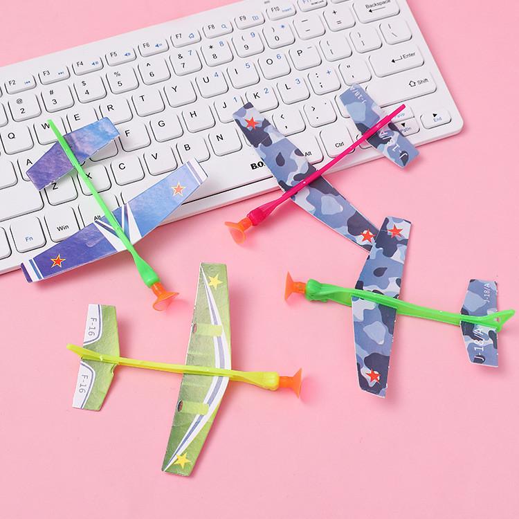 Launching Plastic Airplane Toy With Pull String Action For Parent Play Child