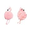 Pink Flamingos Soft Mesh Bath Flowers Girls Bath Brush Exfoliating Back Massage Scrubber Cleaning Balls Body Wash Foaming Net