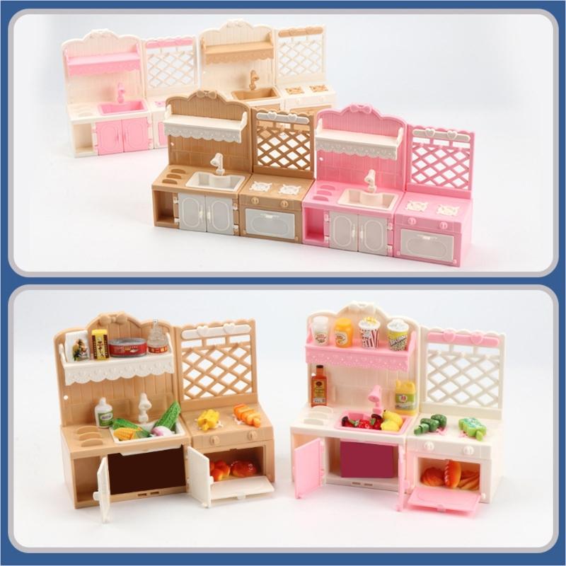 SImulation Miniature Kitchen Cooking Closet Toy For Children Pretend Play Enhances Creativity And Social Skill Improve