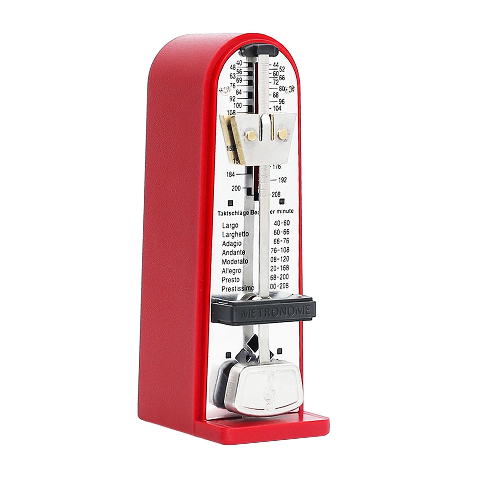Mechanical Metronome Portable Universal Metronome Professional Metronome for Drums Cello Saxophone Violin Ukulele Instrument красный