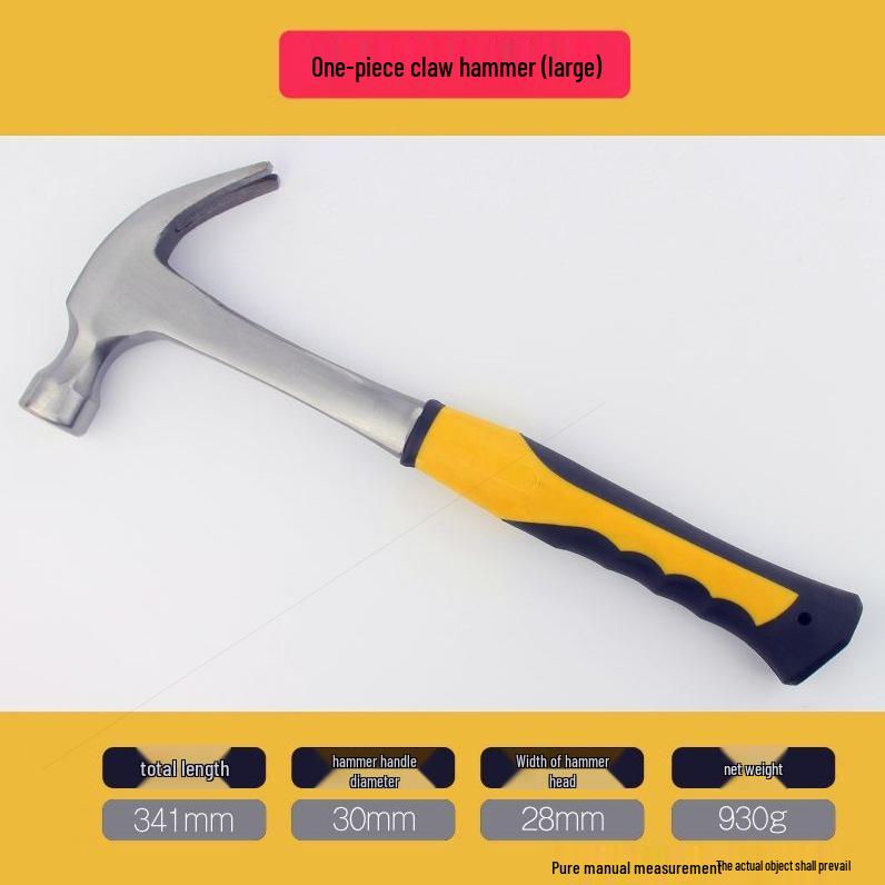German Imported Sheep's Horn Hammer: High-Carbon Steel, Woodworking Nail Puller, Household Hand Tool.