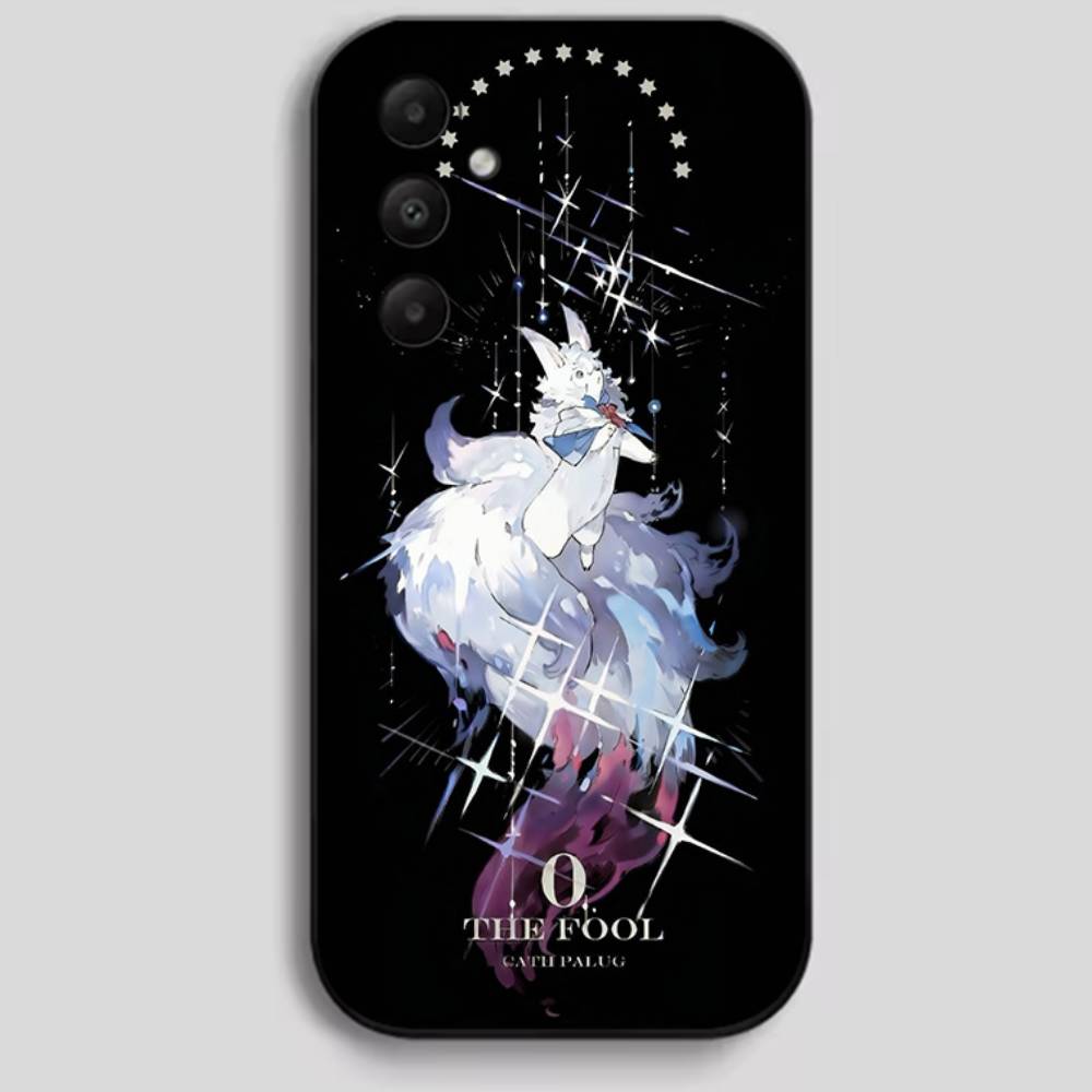 

F-FGO Tarot Card Phone Case Black Soft Silicone Phone Case For Samsung (A22-A55) 17 Samsung A52 4G 5G