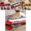 Childrens Large Plastic Fuel Tanker Inertia Drive With Lights Engineering Vehicle For Interactive Play