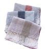 Spring And Summer New Linen Plaid Scarf Long Beach Outdoor Tourism Sunscreen Shawl Women Linen Scarf  And Retail