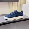 Luxury Men'S Casual Sneakers New Design Suede Color Block Chunky Platform Skate Shoes Lace-Up Trendy Versatile Running Shoes