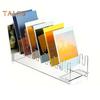 1/2/3 Pcs 12 Tier Greeting Card Display Stand Acrylic Postcard Booth Art Display Rack Bookmark Storage Holder for Retail Counter Desk Tabletop