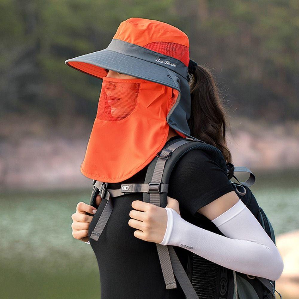 Sun Protection Fisherman Shawl Hat Breathable Mountaineering Cap New Sun Protection Cap  Women Men