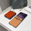 Custodia Nera in Pelle di Coccodrillo Portatile con Anello per Telefono per Samsung Galaxy Z Flip7 6 Flip 5 Flip6 Flip4 3 Flip7 FE Cover Posteriore