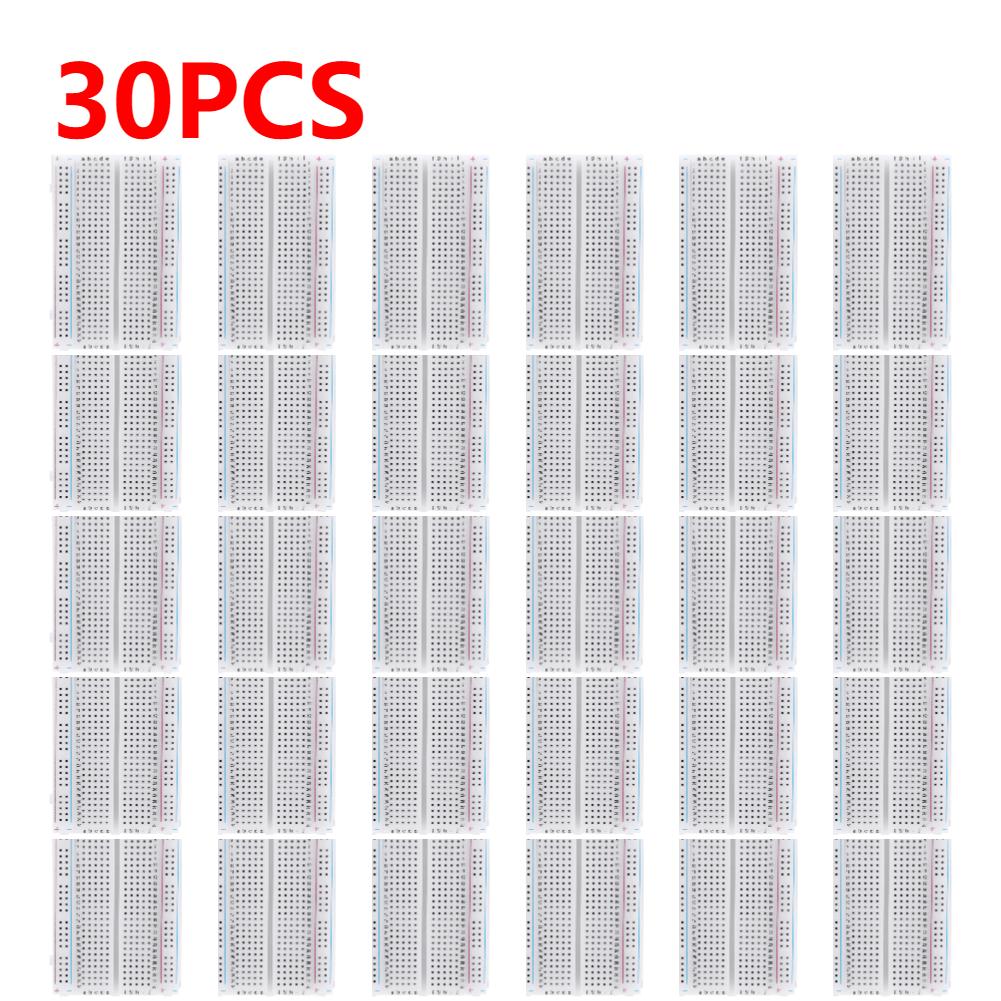 1-30pcs 400 Tie Points Solderless PCB Breadboard Mini Universal Test Protoboard DIY Bread Board for Bus Test Circuit Board