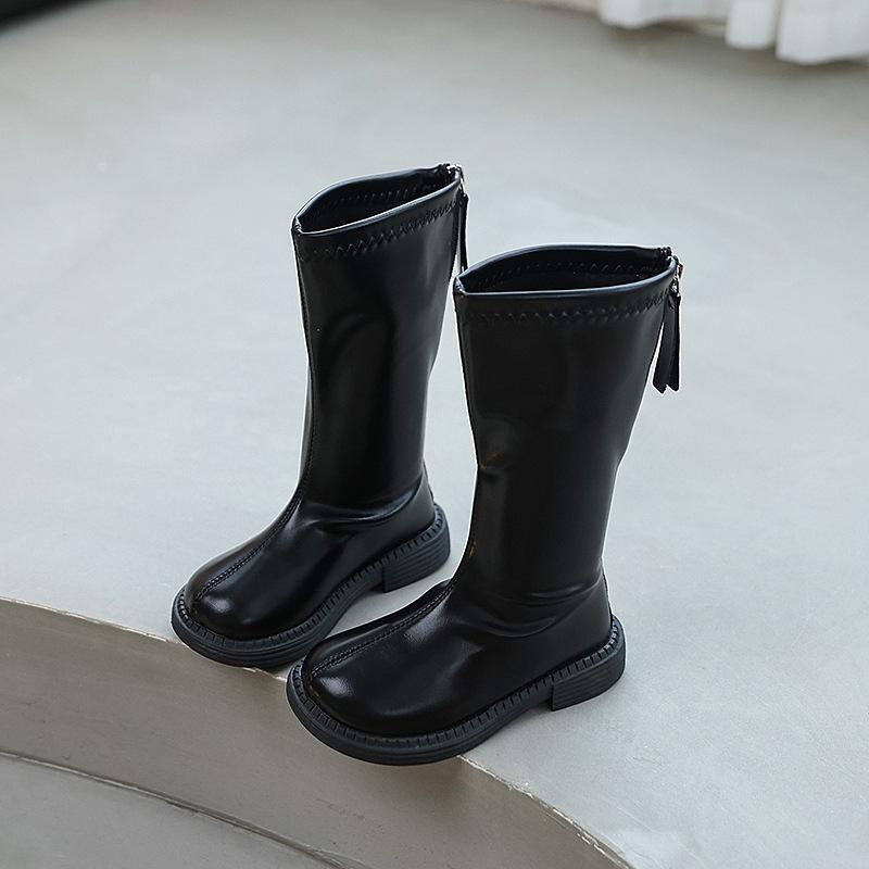 Girls' Tall Boots for Autumn and Winter, New Style Children's Shoes, Single Boot