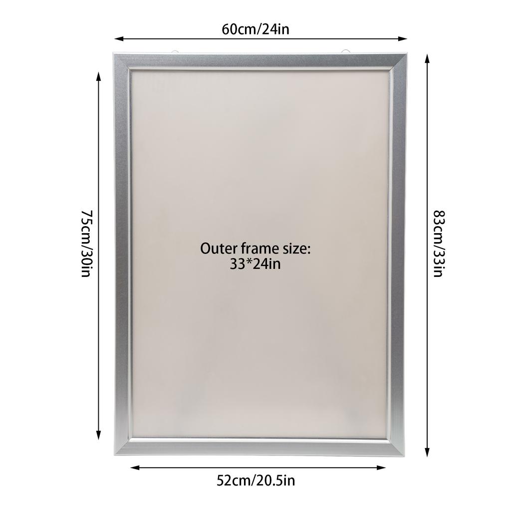 LED Light Box Backlit Movie Poster Art Picture Frame 24" X 36" Advertising Display