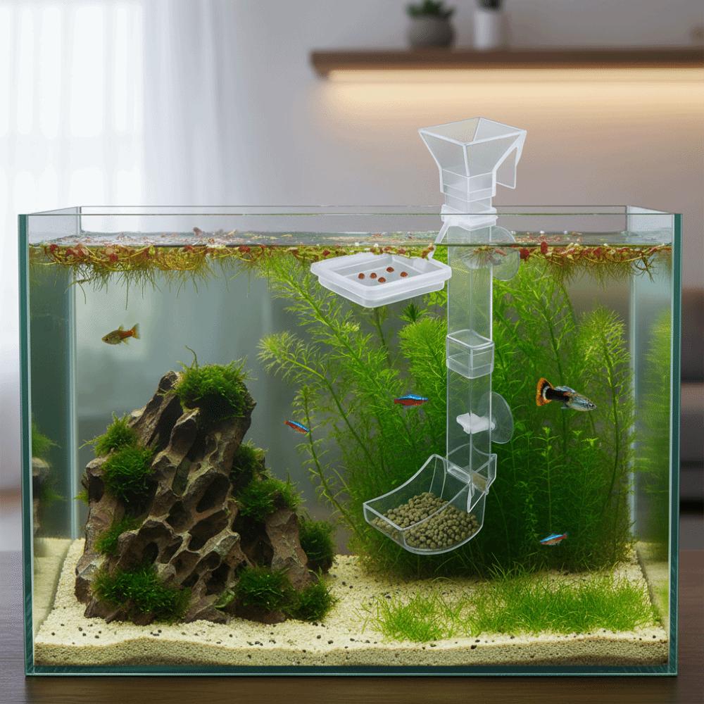 Transparent Shrimp Feeding Device Acrylic Aquarium Feeder Tube  for Shrimp Fishes Snail