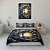 Celestial Moon and Sun Art Set Bedding Set with 1 Duvet Cover 2 Pillowcases Single Double King Queen, Gift
