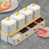 8 Grids Condiment Container with Spoon Spice Box Kitchen Tool Seasoning Jar Set  Restaurant