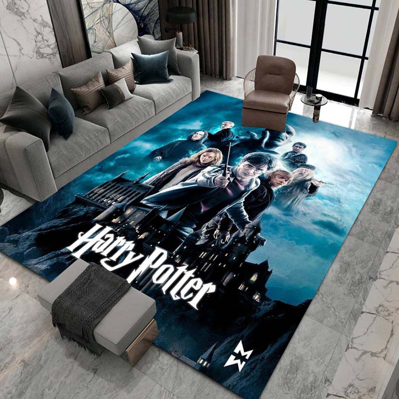 3D Printed Harry Potter Classic Fantasy Adventure Movie Theme Rug, Bedroom Living Room Play Mat