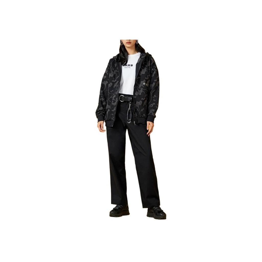 Li-Ning Reishi Series Loose Zip-up Hoodie Sport Jacket Men Outerwear Black AWDRF53-3