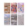 6 styles 4 sheets English short rhyme series vintage Decoration sticker Scrapbooking Material Diary Album Junk Journal Supplies