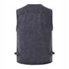 Spring and Autumn New Men's Denim Vest Multi-Pocket Work Clothes Versatile Casual Tops