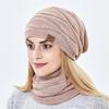 Outdoor Women Men Knitted Wool Hedging Caps Millinery Hats Scarf Set Beanies Caps