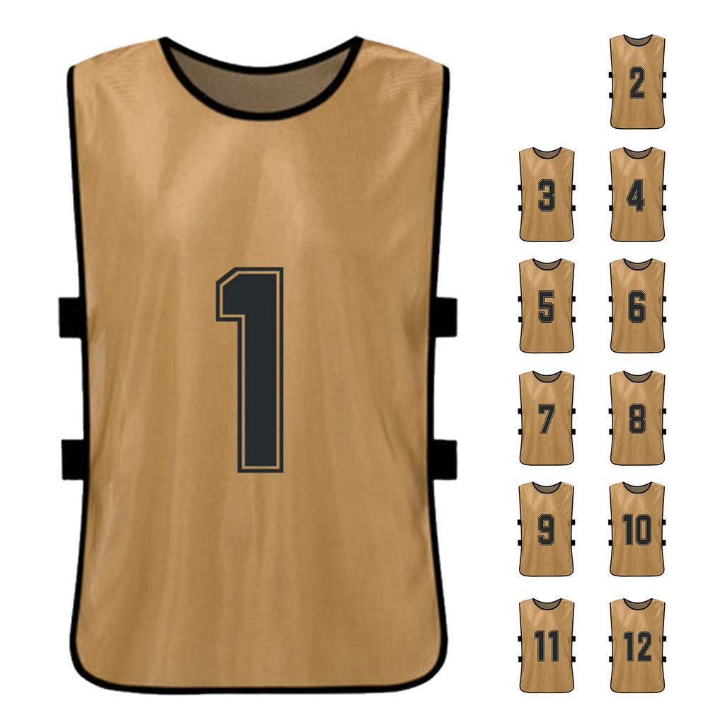 6 STÜCK Kinder Fußball Leibchen Schnelltrocknende Fußballtrikots Jugend Sport Trainingsleibchen mit Nummern